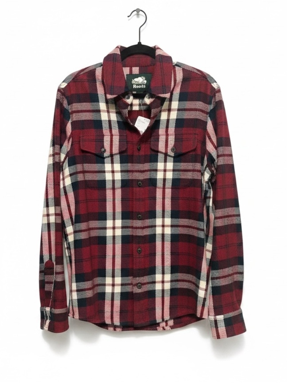 Roots Plaid Button-Up Shirt Red